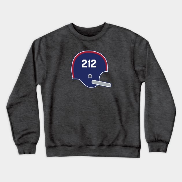 New York Giants 212 Helmet Crewneck Sweatshirt by Rad Love